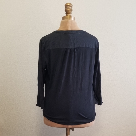 JONES NEW YORK Black Button From Tie Shirt - Picture 7 of 7